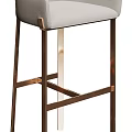 Stylish Modern Bar Stools With Upholstered Seat Backrest And Gold Metal Frame Design