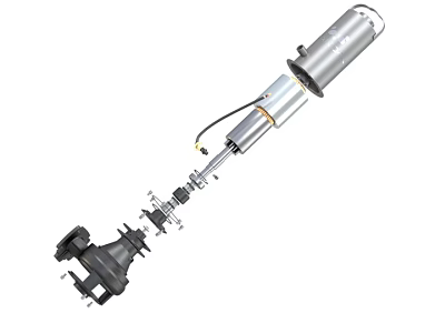 Industrial Shock Absorber With Metal Hydraulic Piston Rod And Connecting Components 3d model