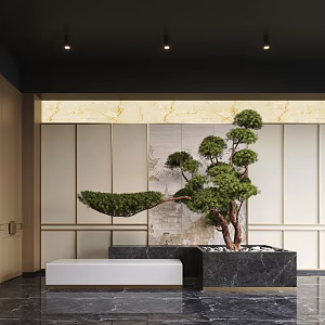 New Chinese Style Interior Landscape Pine Tree Landscape Tree 3d model
