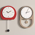 modern wall clock combination clock wall clock 3d model