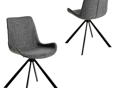 Modern four-legged single chair 3d model