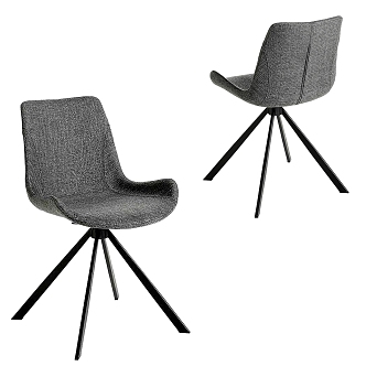 Modern four-legged single chair 3d model