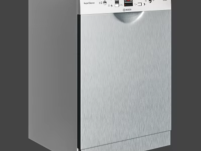BOSCH Stainless Steel Dishwasher With Digital Control Panel For Modern Kitchens 3d model