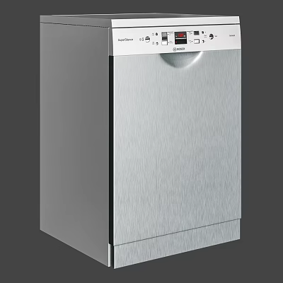 BOSCH Stainless Steel Dishwasher With Digital Control Panel For Modern Kitchens 3d model