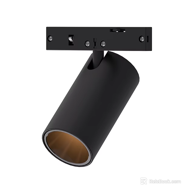 Black Modern Downlight Spotlight Sleek Metal Design for Indoor Ceiling Lighting 3d model 