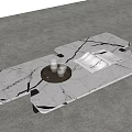 Sleek White Marble Coffee Table With Cracked Pattern Holding Open Book Wine Glasses On Tray