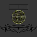Modern Wall Lamp With Transparent Rippled Glass Discs And Wooden Backplate