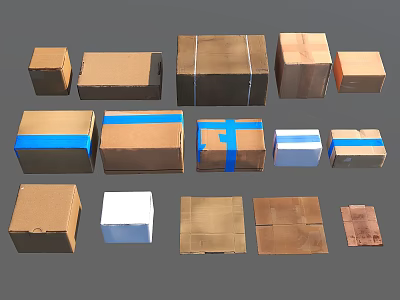 Modern Carton Paper Box Packaging Box 3d model