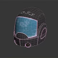 Black Police Helmet With Blue Visor And Protective Design For Safety