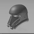 Weapon Grade Military Combat Helmet with Metallic Smooth Surface and Tactical Face Shield