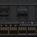 Traditional Chinese Architectural Components Featuring Eaves Brackets Tile Roofs And Wooden Doors