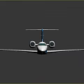 Blue And White Passenger Airplane Featuring Streamlined Body Wing And Tail Fin Design For Commercial Use