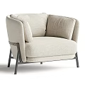 Modern Green Upholstered Armchair With Round Pillow And Metal Legs Design