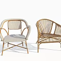 Elegant Rattan Leisure Chairs Featuring Comfortable Armrests And Classic Backrest Design For Stylish Outdoor Spaces