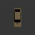 Vintage Brown Four Door Car With Black Windows And Silver Wheels