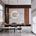 Modern Public Office Space With Desks Office Chairs Green Plants And Bookshelves