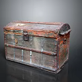 Vintage Wooden Storage Trunk With Rustic Design And Metal Hardware For Home Decor