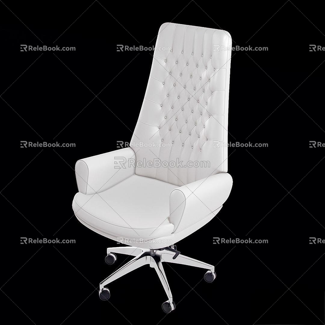 Mascheroni Modern Italian Leather Office Chair Leisure Chair Boss Chair 3d model