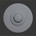 Futuristic Silver Disc Shaped UFO With Blue Dome And Glossy Surface
