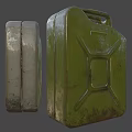 Industrial Equipment Metal Jerry Cans in Red Green White Storage Containers