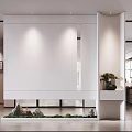 modern public office area office background wall office entrance image wall open office partition wall 3d model