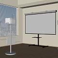 Modern projection curtain projector 3d model