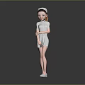 Professional Cartoon Nurse Character In White Uniform With Nurse Cap Standing Pose