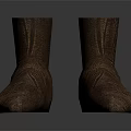 Brown Textured High Top Shoes with Simple Design for Everyday Fashion Wear
