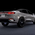 Modern Silver SUV Coupe With Sleek Front Grille And Black Alloy Wheels
