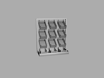 Metal Multi Layer Grid Display Rack For Organizing Small Items 3d model
