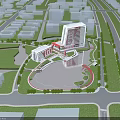 Modern Fire Station Twin Buildings With Waterfront Reflection And Geometric Facade Design