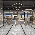 Contemporary Fitness Gym With Glass Partitioned Workout Areas Geometric Lighting And Plant Decorated Rest Zones