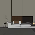 Modern chaise longue double sofa 3d model