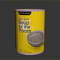 Life of Luxury Soup in Yellow Can with Bowl of Soup