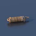 Coiled Beige And White Rope With Metal Ends For Daily Use