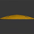 Black And Yellow Speed Bump With Chevron Pattern And Mounting Holes