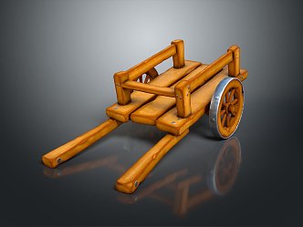 Modern Trolley Ancient Rack Car Rack Car Rack Car 3d model