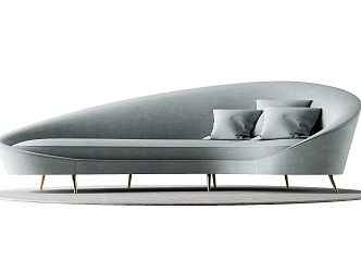 Modern Multiplayer Sofa Curved Simple Sofa 3d model