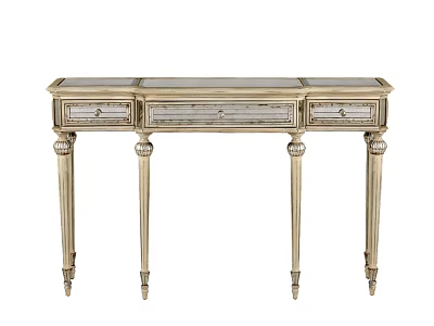 Vintage Entryway Console Table With Elegant Design Drawer Storage And Carved Wooden Legs 3d model