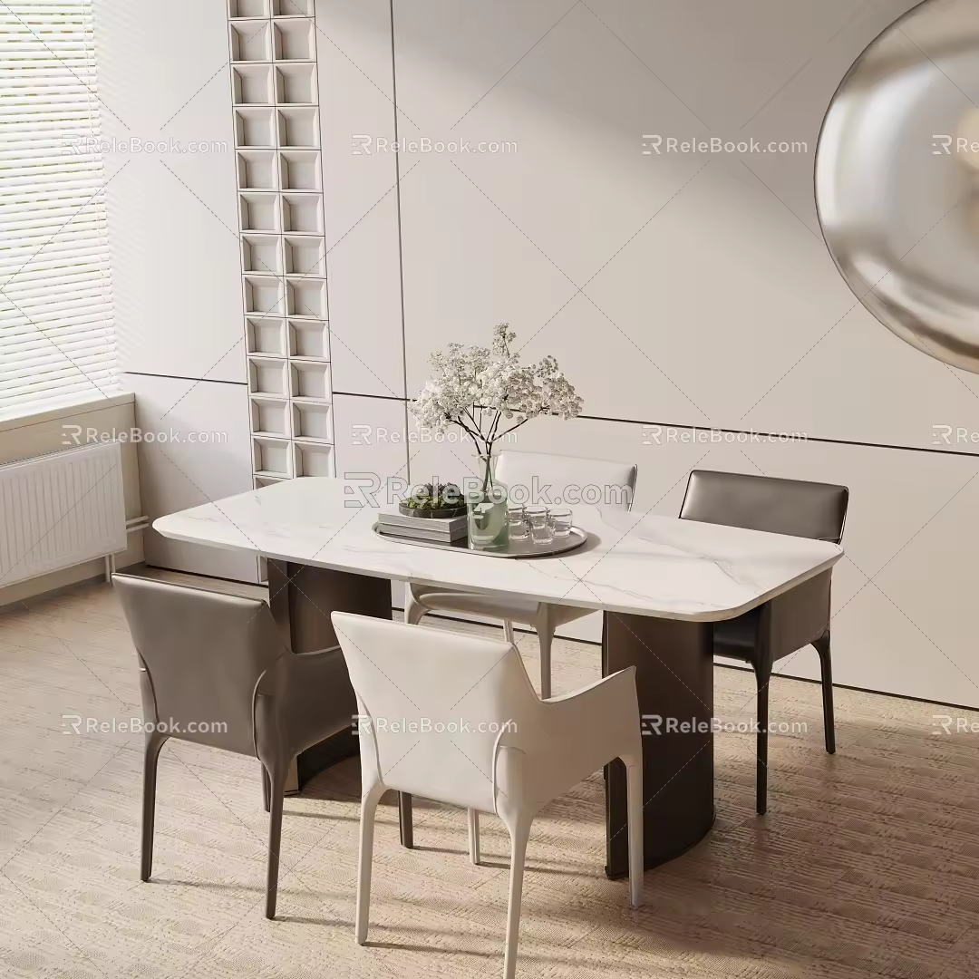 Modern table combination 3d model