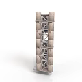 Industrial Equipment Tower With Multi Layered Metal Frame And Cylindrical Sections