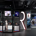 Interactive Entertainment Playground With VR Gaming Machines Screens And Player Experience 3d model
