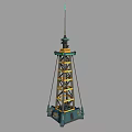 Alien Sci-Fi Star Signal Tower Watchtower Star Style Future Style Future Technology Fighting Machine 3d model