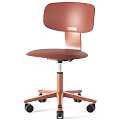Modern Copper Office Chair With Adjustable Height And Sleek Wheeled Base Design