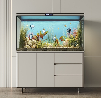 modern aquarium 3d model