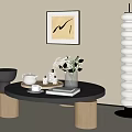 Modern Middle Ancient Style Tea Table Ornaments 3d model