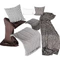 Decorative Pillows And Soft Blankets With Various Patterns For Cozy Home Decor