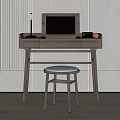 Dressing table dressing stool 3d model