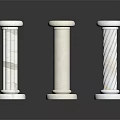 Modern Columns Stone Columns Stone Columns Old Stone Columns 3d model