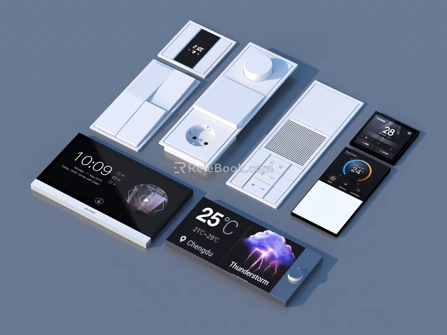 Switch socket panel 3d model